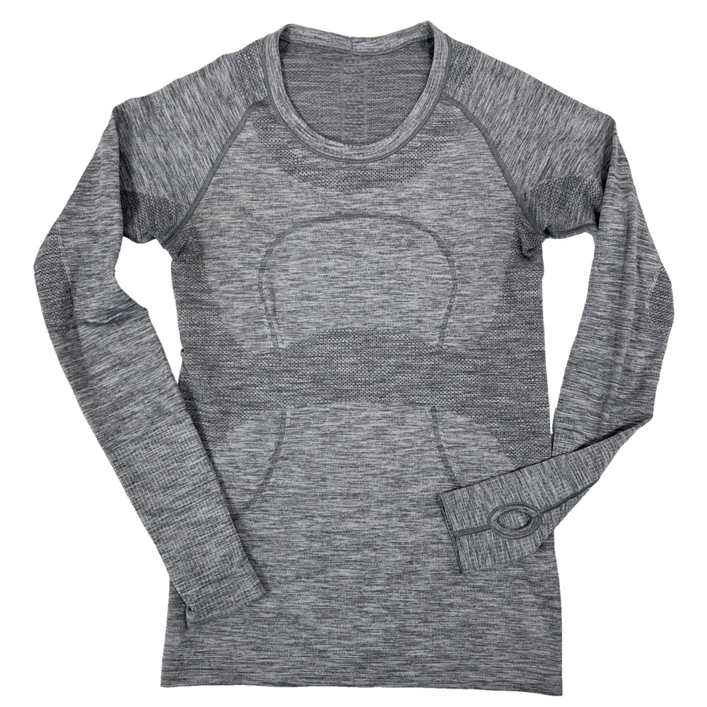 Lululemon Swiftly Tech Long Sleeve Shirt 6 Top W3F81S Slate Running Yoga Pilate